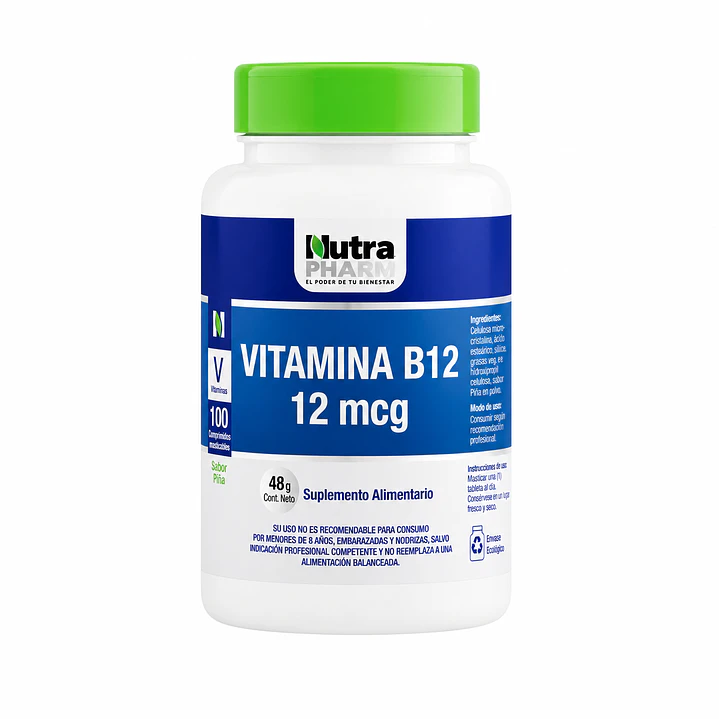 Vitamina B12 Nutrapharm X100 Comprimidos Masticables Premium  1