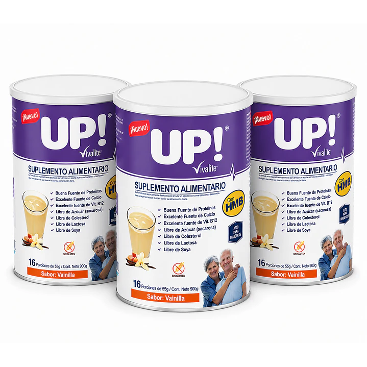 Vivalite Up Con Hmb Suplemento Alimentario Vainilla 900g Pack x3  1