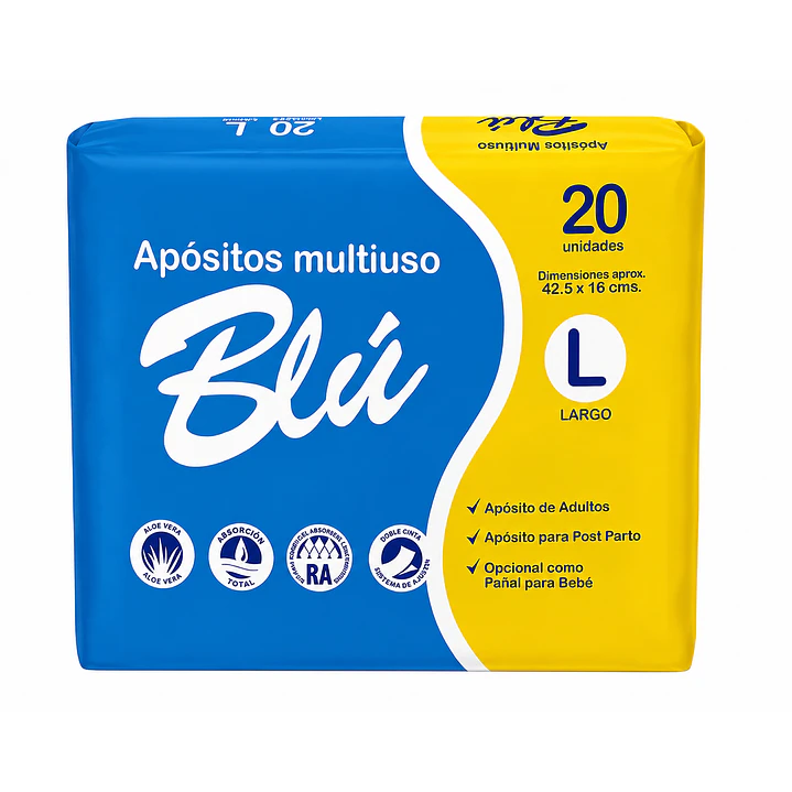 Apósito Blu Toalla Postparto Talla L X20 Unidades 2