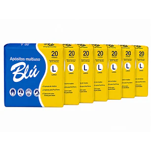 Apósito Blu Toalla Postparto Talla L X20 Unidades Pack X7