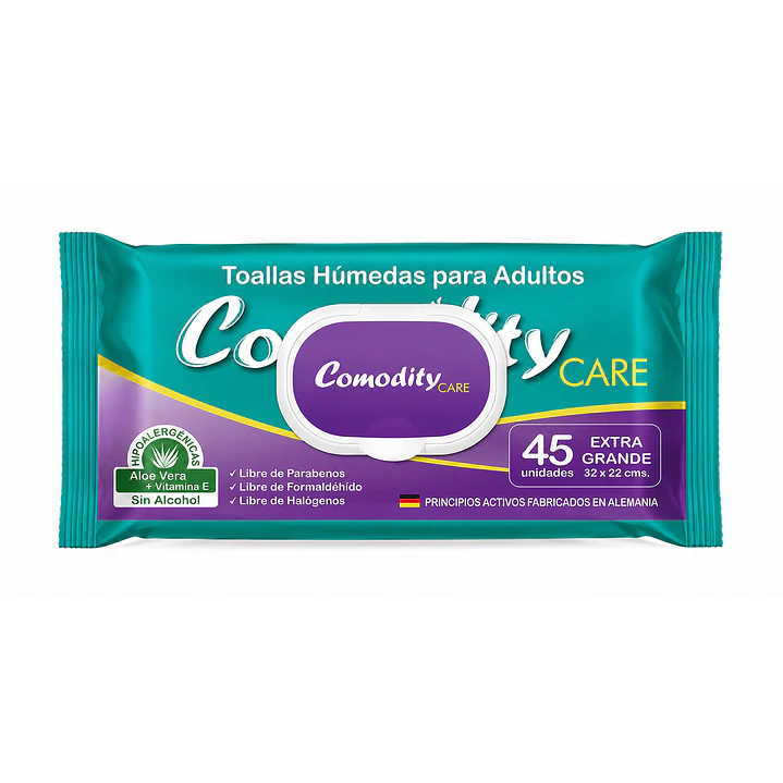 Toallas Húmedas Adultos Comodity Care Extra Grande X45 2