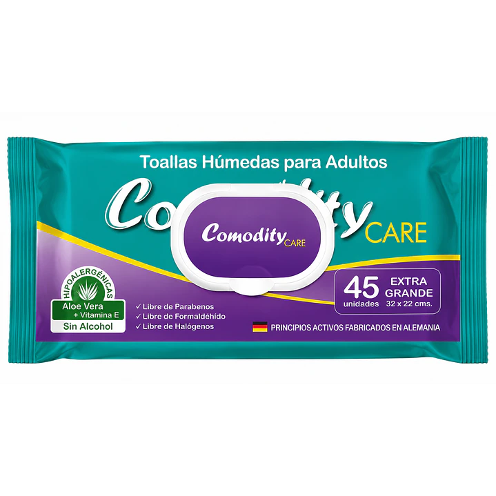 Toallas Húmedas Adultos Comodity Care Extra Grande X45 1