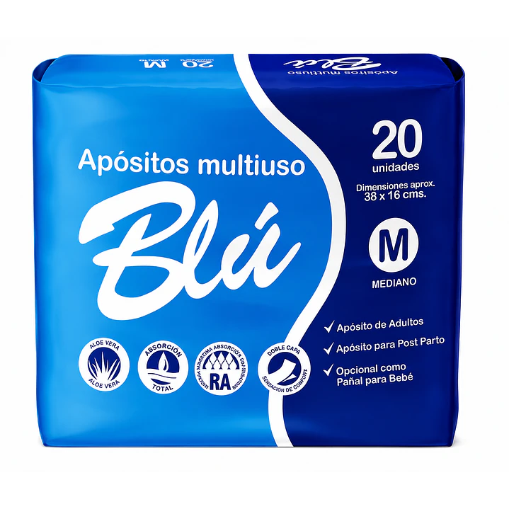 Apósito Blu Toalla Postparto Talla M X20 Unidades 2