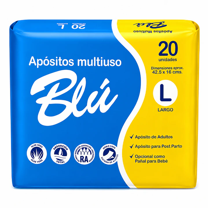 Apósito Blu Toalla Postparto Talla L X20 Unidades 1
