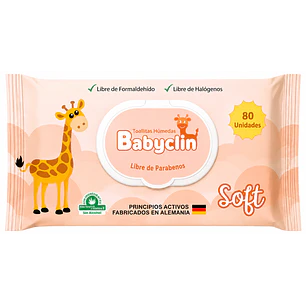 Toallas Húmedas Babyclin Soft X80 Unidades