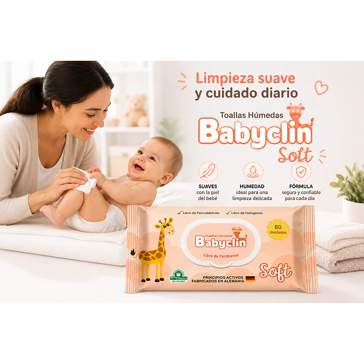 Toallas Húmedas Babyclin Soft X80 Unidades Pack X6 4