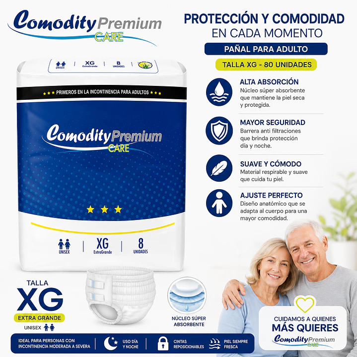 Pañal Para Adulto Comodity Premium Talla Xg - 80unidades 6