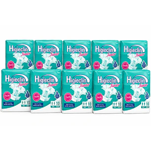 Pañal Higieclin Junior 10 Unidades Con Gel Talle Unisex Pack X10