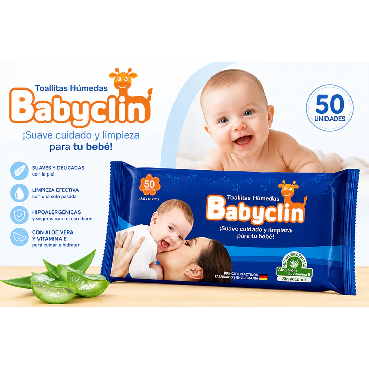Toallas Húmedas Babyclin Niños X50 Unidades 2