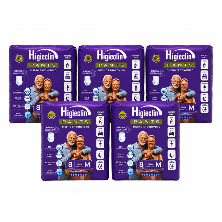 Comodity Pañal Tipo Calzon Talla M - 8uds Talla Mediano Pack X5 1