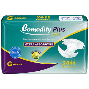 Pañal Para Adulto Comodity Plus Talla G Paquete 24 Unidades