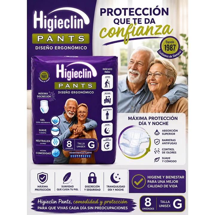 Pañal Calzón Comodity Pants 8 Unidades Talla G Pack X10 3