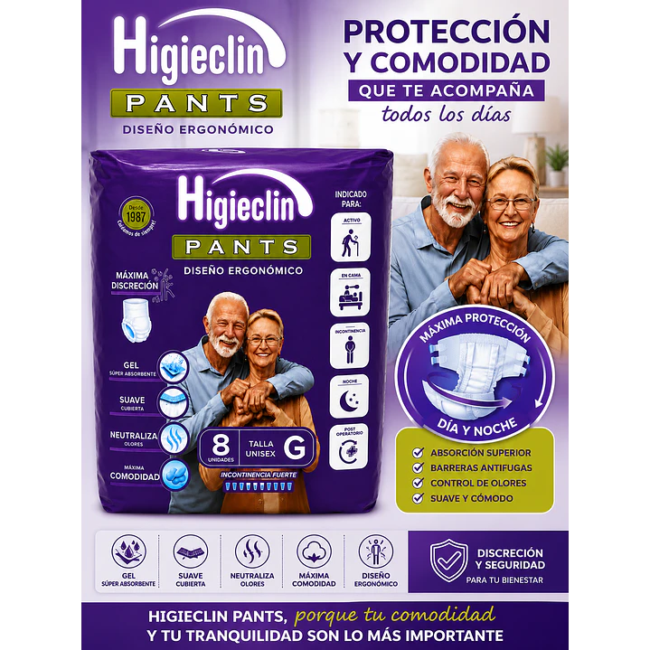 Pañal Calzón Comodity Pants 8 Unidades Talla G Pack X10 5