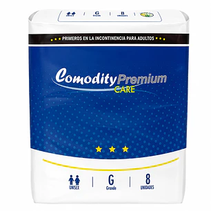 Pañales Comodity Premium Talla G X8 Unidades