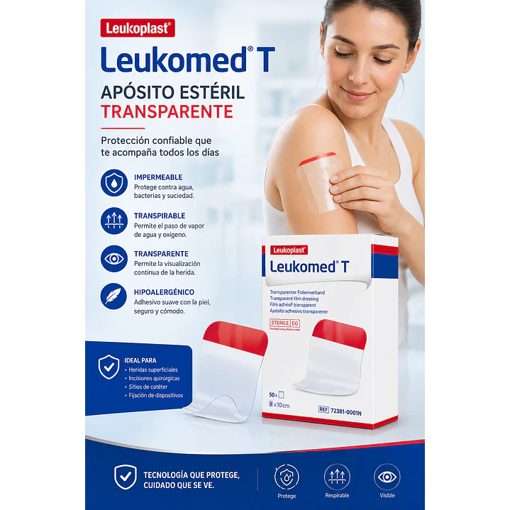  Aposito Esteril Transparente Leukomed T 8x10cm Unidad Caja x50 4