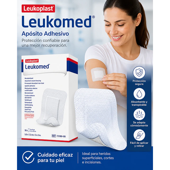  Apósito Adhesivo Leukomed 5x7.2cm Pack X5 6