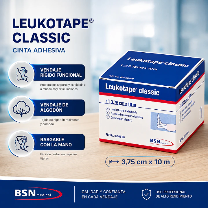 Venda Leukotape Classic Cinta Adhesiva 3.75 Cm X 10m 4