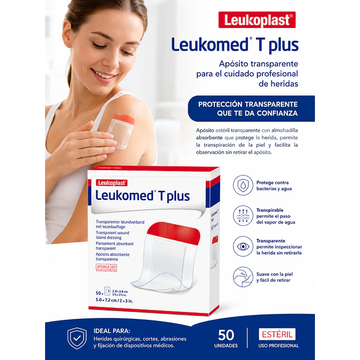 Aposito Esteril Leukomed T Plus5x7.2cm Pack X5 4