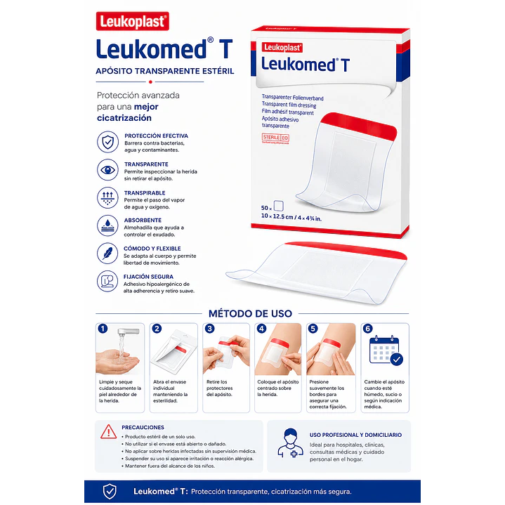  Aposito Esteril Transparente Leukomed T 10 X 12.5cm Pack X5 5