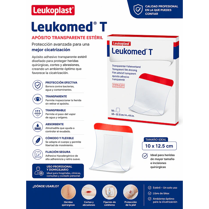  Aposito Esteril Transparente Leukomed T 10 X 12.5cm Pack X5 6