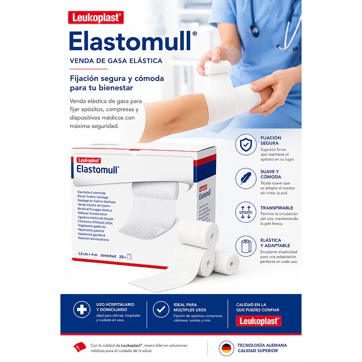 Venda De Gasa Elastomull 12x4m Caja X20 Unidades 2