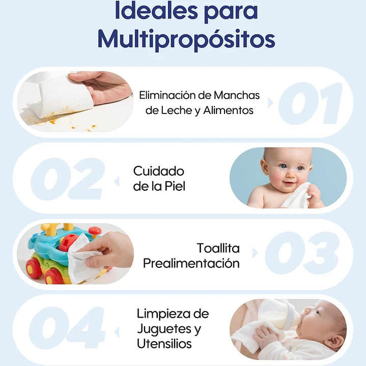 Toallas Húmedas Aiwibi 99.91% Agua Caja X12 8