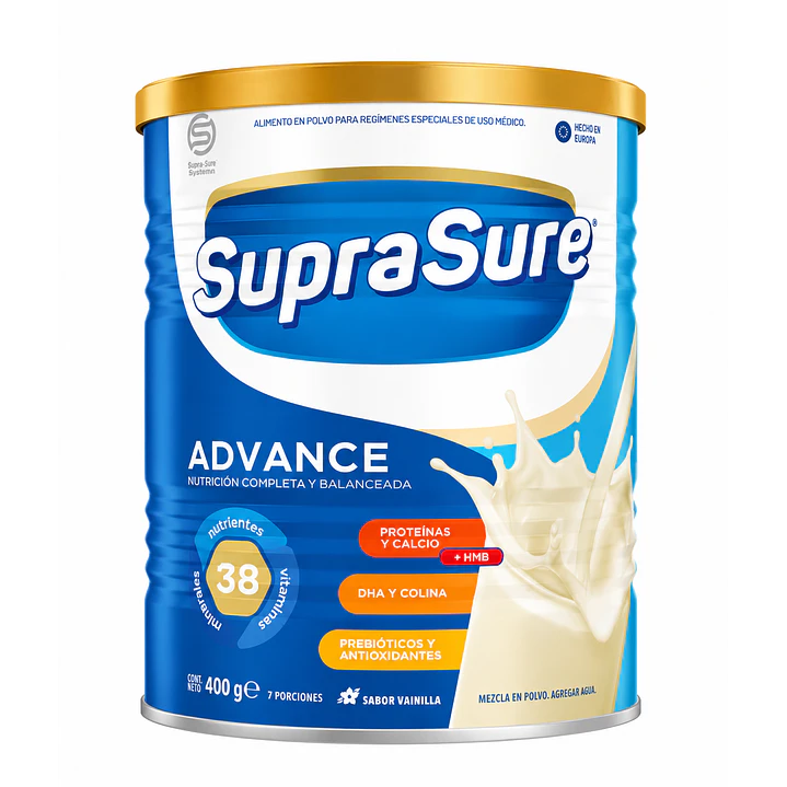 SupraSure Advance Vainilla 400 g Suplemento Nutricional Caja X12 2