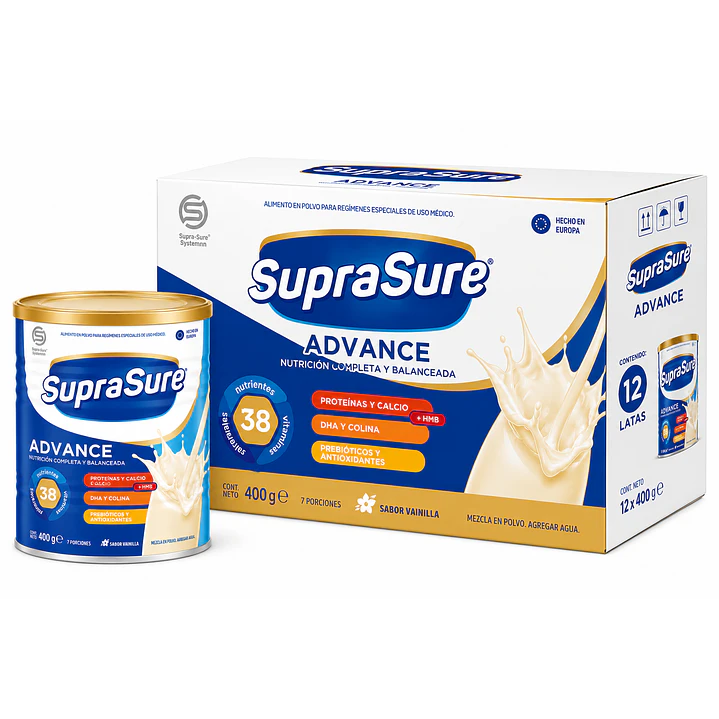 SupraSure Advance Vainilla 400 g Suplemento Nutricional Caja X12 1