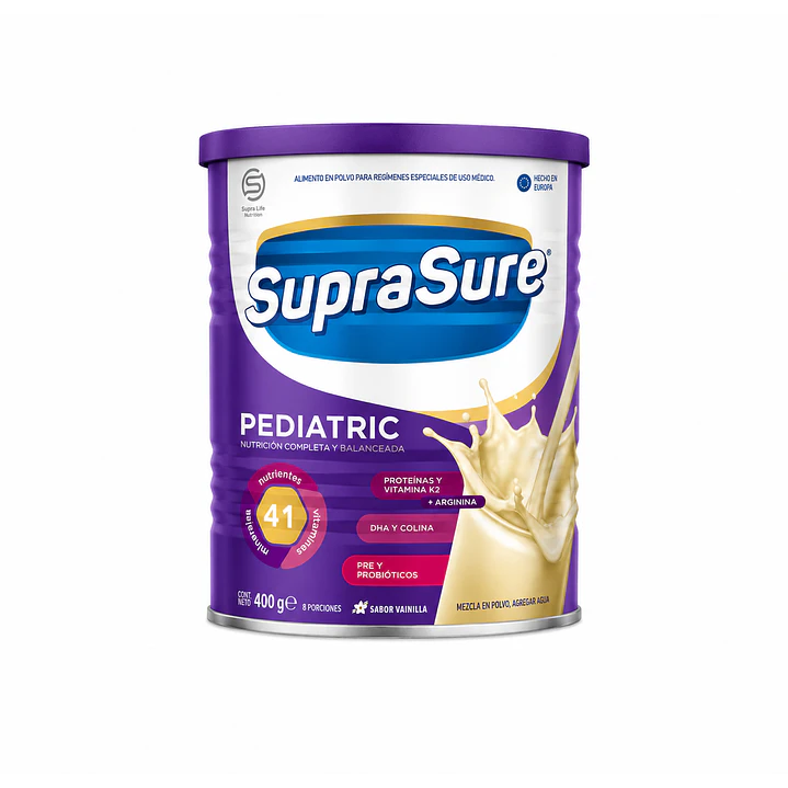 Suprasure Pediatric 400g Suplemento En Polvo - Lireke Vainilla Caja X12 2