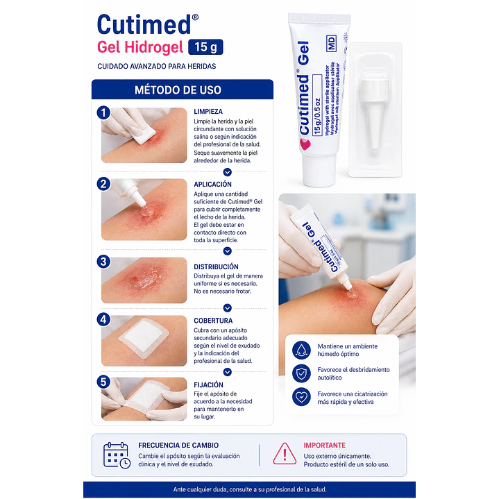 Cutimed Gel Hidrogel Cuidado De Heridas 15g 4