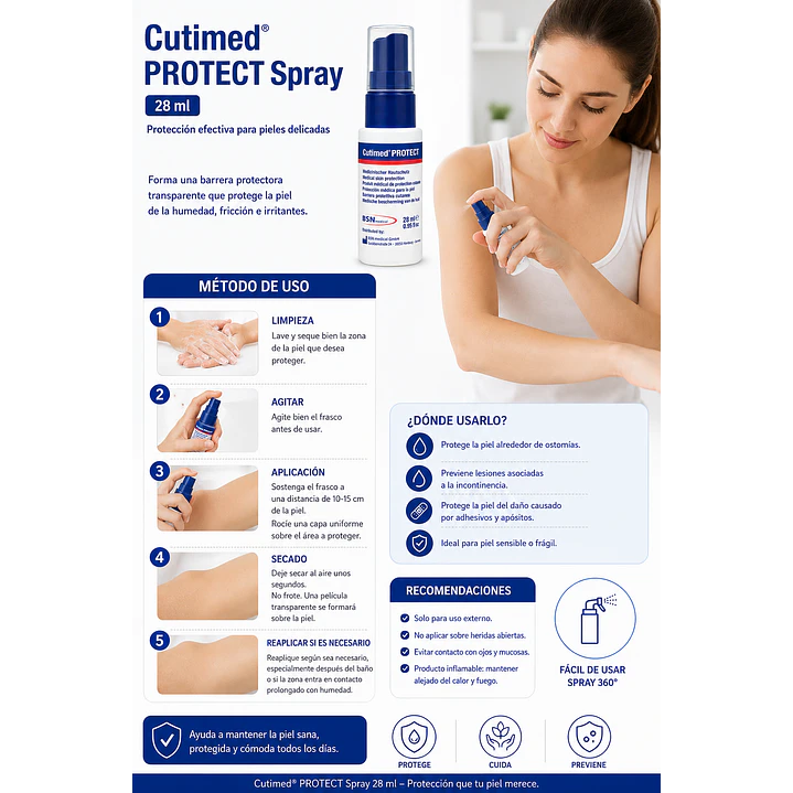 Cutimed Protect Spray 28ml (equivalente A Cavilon) 4