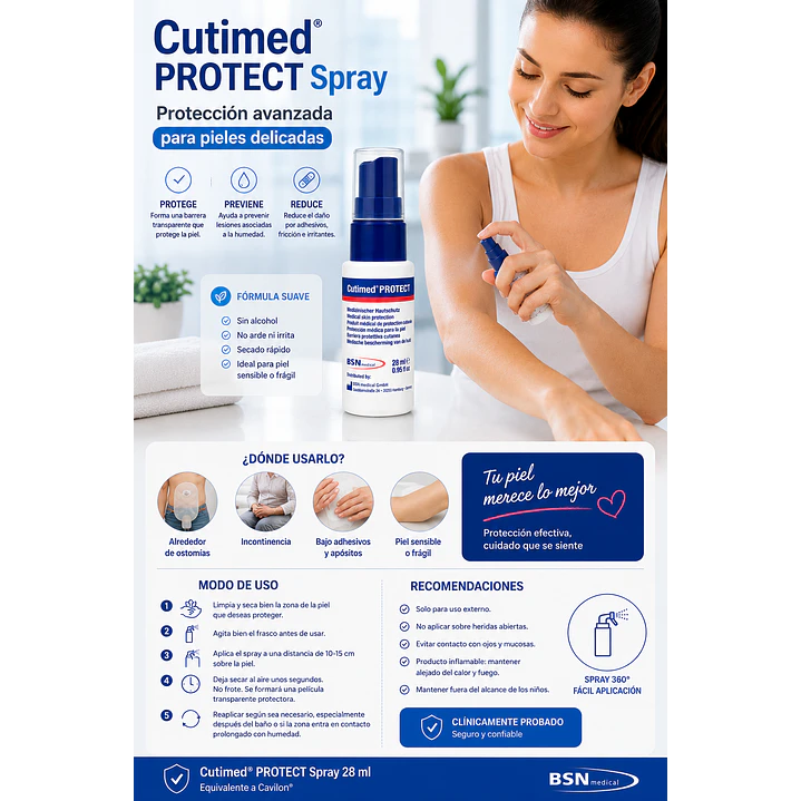 Cutimed Protect Spray 28ml (equivalente A Cavilon) 6