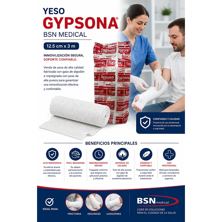 Yeso Gypsona Bsn Medical 12.5cm X 3m 4