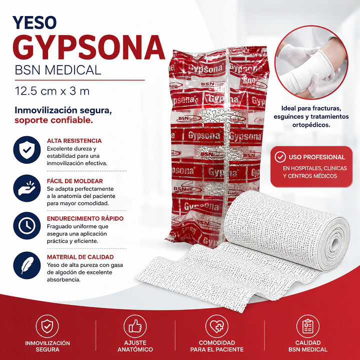 Yeso Gypsona Bsn Medical 12.5cm X 3m Pack X5 7