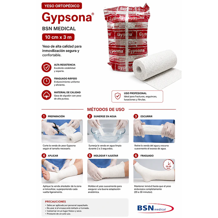 Yeso Gypsona Bsn Medical 15cm X 3m 5