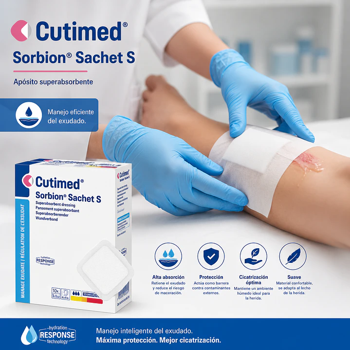 Aposito Cutimed Sorbion 10x10cm Sachet S Caja X10 6