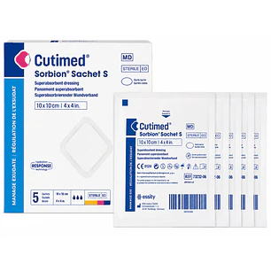 Aposito Cutimed Sorbion 10x10cm Sachet S Pack X5