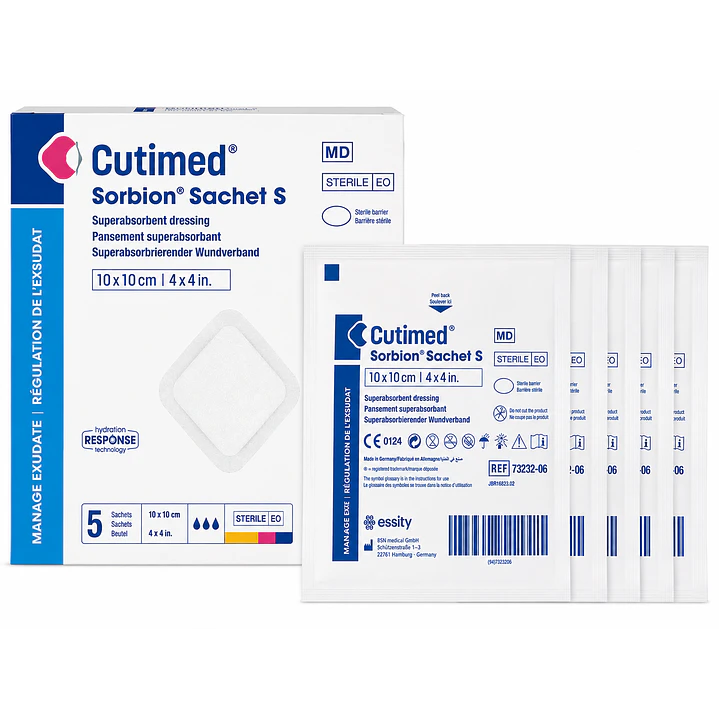 Aposito Cutimed Sorbion 10x10cm Sachet S Pack X5 1