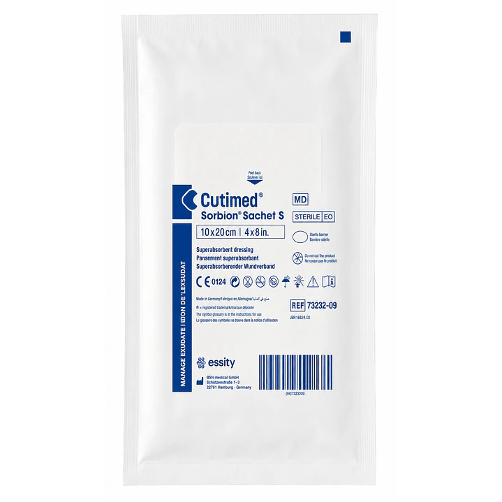Aposito Cutimed Sorbion Sachet S 10x20cm Caja X10 2