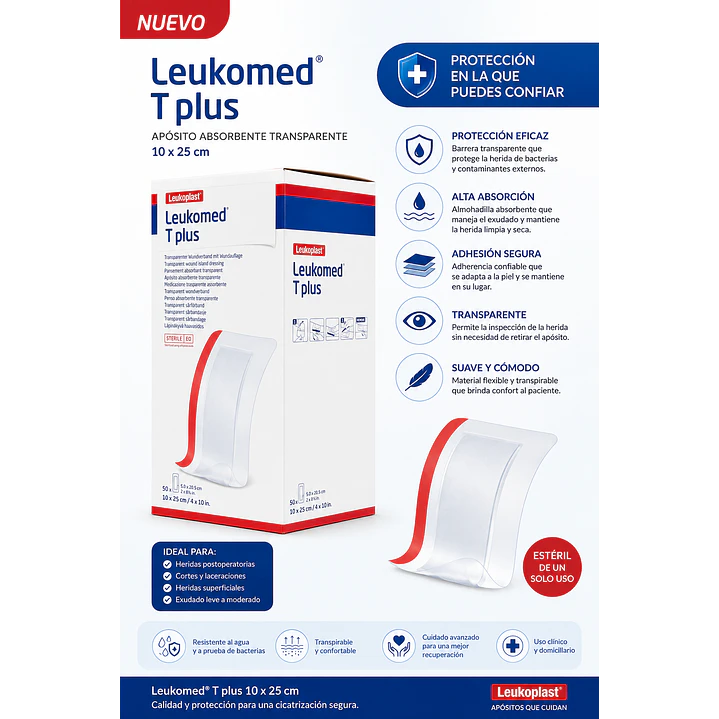Apósito Absorbente Leukomed T Plus 10 X 25 Cm Pack X25 4