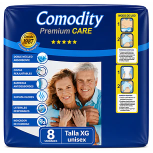 Pañal Para Adulto Comodity Premium Talla Xg  X8 Unidades