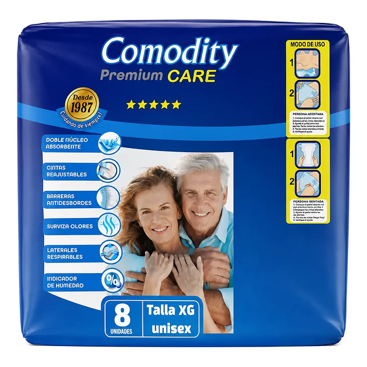 Pañal Para Adulto Comodity Premium Talla Xg  X8 Unidades 2