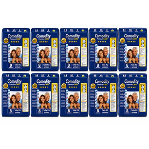 Pañal Para Adulto Comodity Premium Talla Xg - 8 Unidades Pack X10