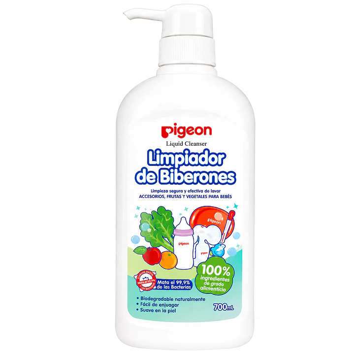 Limpiador De Mamaderas Biberones Frutas Verduras Pigeon 450ml 1