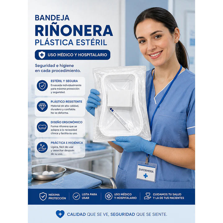 Bandeja Riñonera Plástica Esteril 3