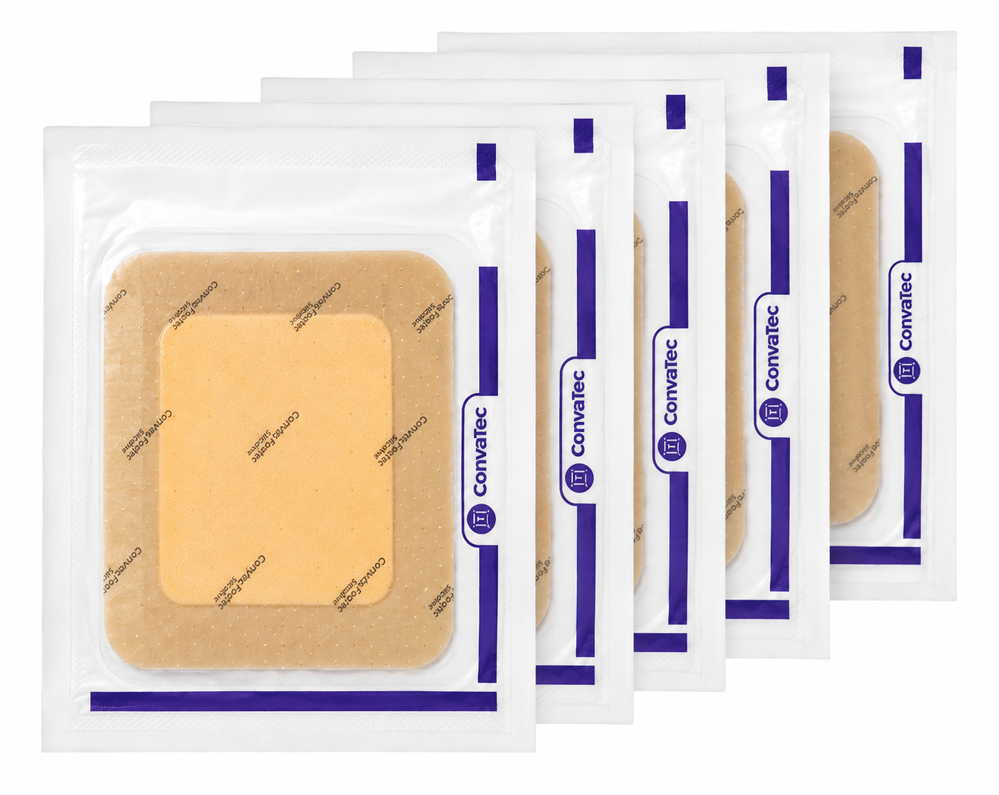 ConvaFoam Silicone 10x10cm Convatec Pack X5