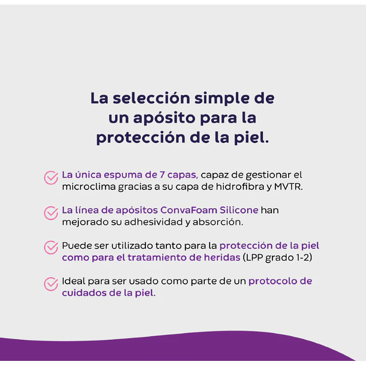 ConvaFoam Silicone 10x10cm Convatec Caja X10 8