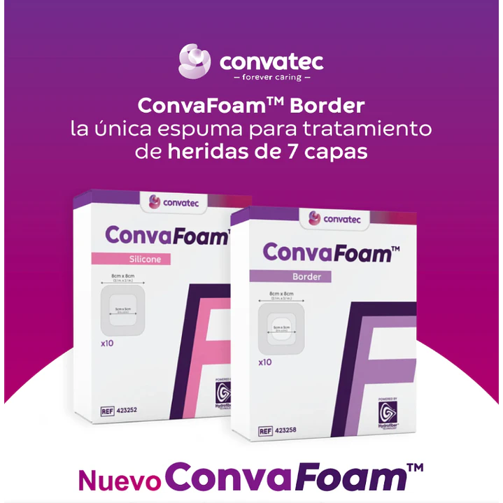 ConvaFoam Silicone 10x10cm Convatec Caja X10 7