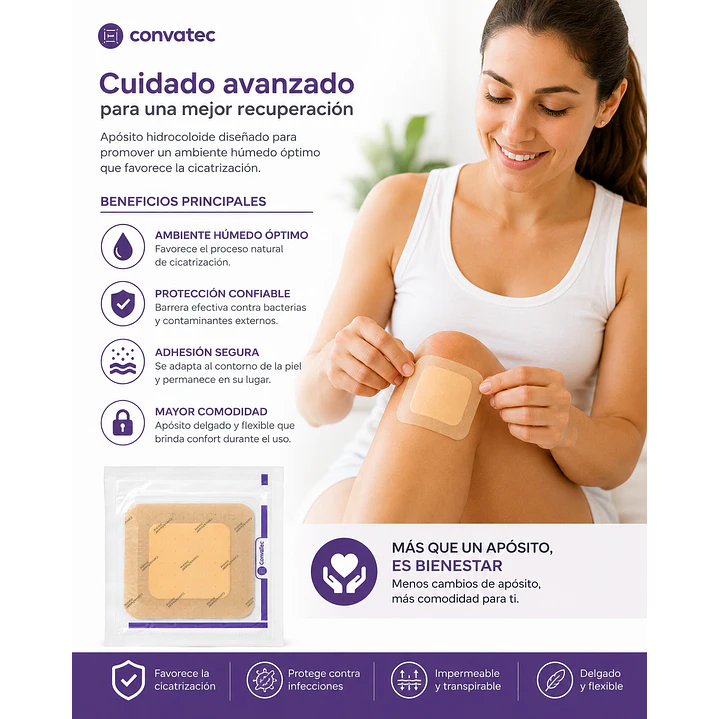 ConvaFoam Silicone 10x10cm Convatec Caja X10 3