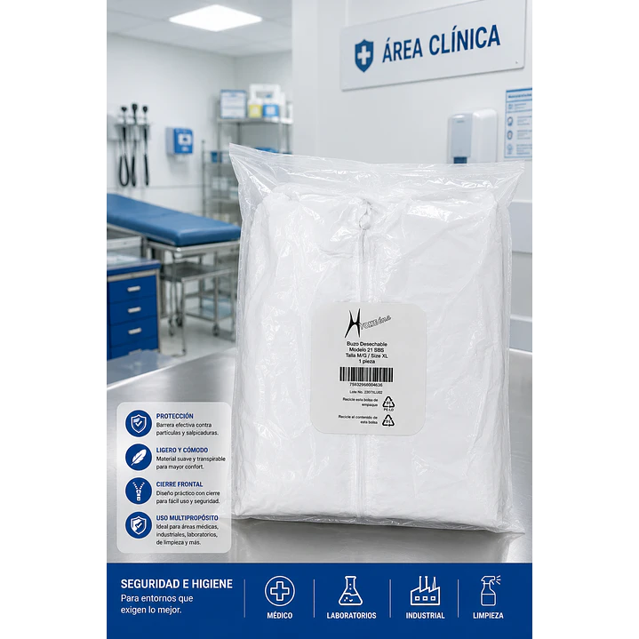 Buzo Desechable Talla M/G  6